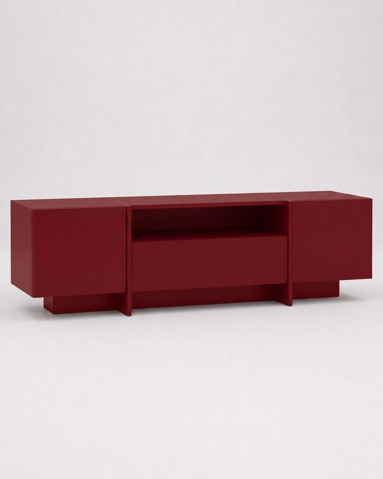 Szafka RTV z trzema szufladami Lines 140 Burgundy | ITODI Szafka RTV z trzema szufladami Lines 140 Burgundy | ITODI
