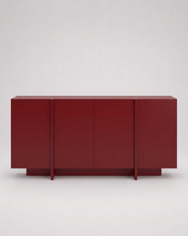 Komoda z drzwiami Lines 135 Burgundy | ITODI Komoda z drzwiami Lines 135 Burgundy | ITODI