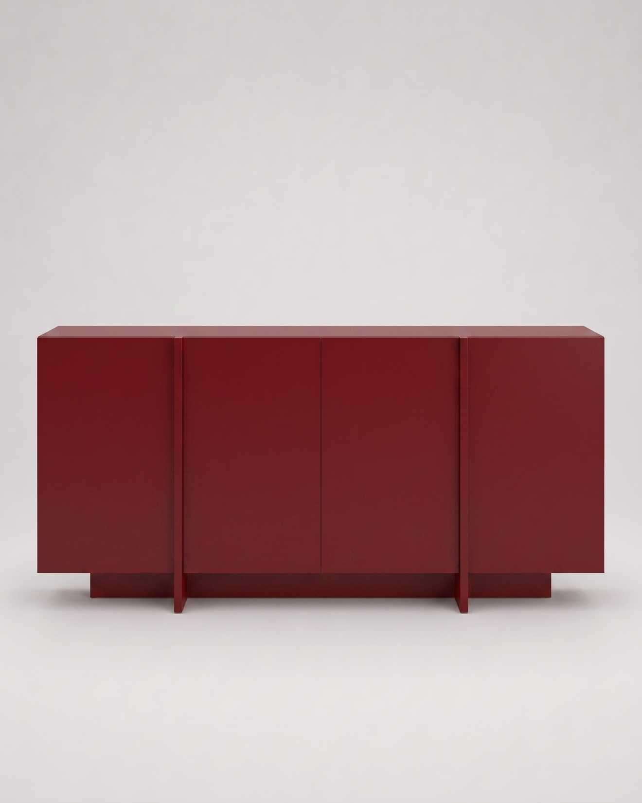 Komoda z drzwiami Lines 135 Burgundy | ITODI Komoda z drzwiami Lines 135 Burgundy | ITODI