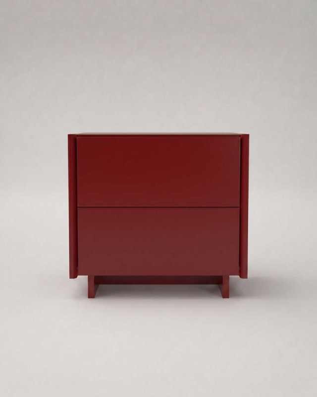 Szafka nocna 2 szuflady Lines Burgundy 55 cm | ITODI