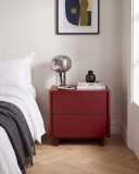 Szafka nocna 2 szuflady Lines Burgundy 55 cm | ITODI