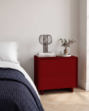 Szafka nocna 2 szuflady Lines Burgundy 55 cm | ITODI