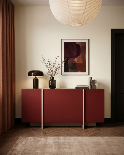 Komoda z drzwiami Lines 135 Burgundy | ITODI