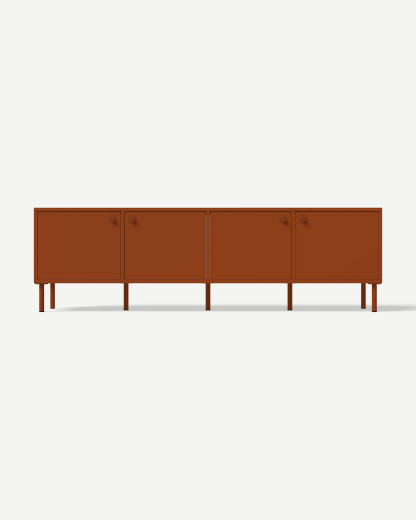 Szafka RTV w kolorze Copper Brown z szufladami – mebel na wymiar