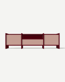TV unit in Burgund with drawers and doors – made to measure