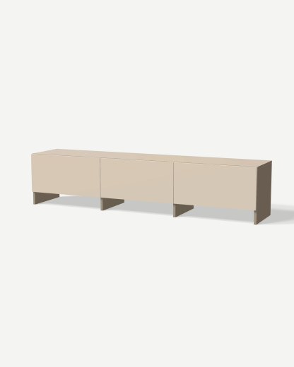 TV unit in Szary kamienny with doors – made to measure