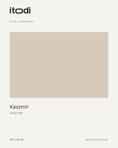 Próbka płyty laminowanej – Kaszmir U702 ST9 15 × 10 cm