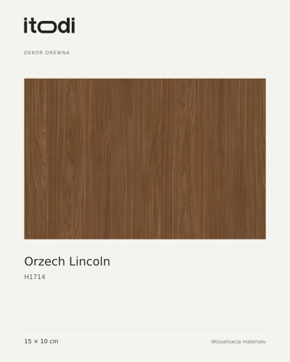Próbka dekoru drewna – Orzech Lincoln H1714 15 × 10 cm