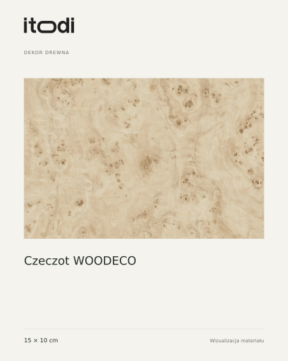 Próbka dekoru drewna – Czeczot WOODECO 15 × 10 cm
