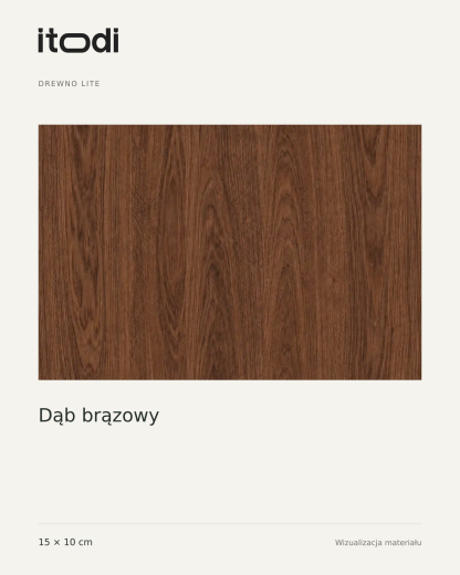 Próbka drewna litego – Dąb brązowy 15 × 10 cm