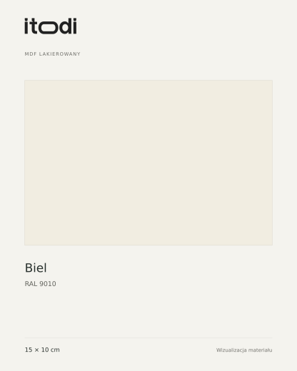 Próbka MDF lakierowanego – RAL 9010 Biel 15 × 10 cm