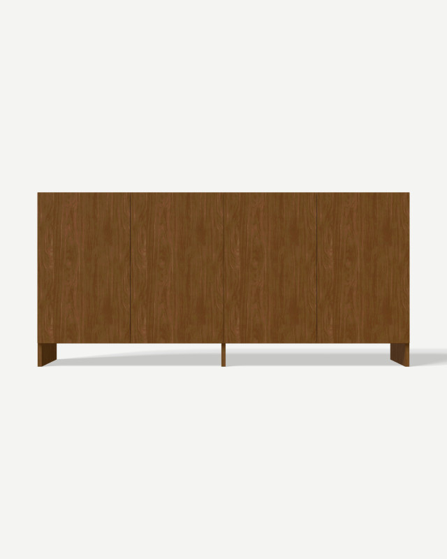 Sideboard in Orzech Lincoln decor with doors – made to measure