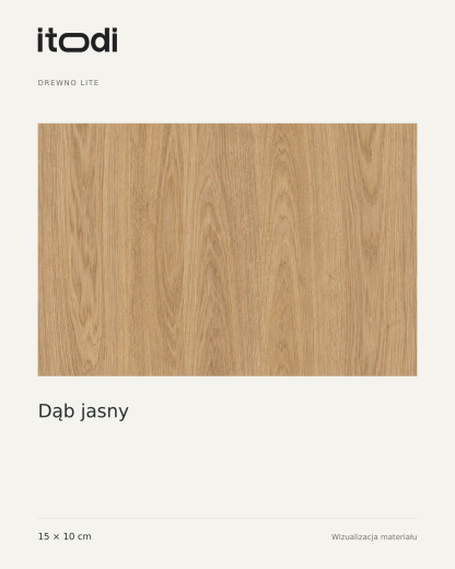 Próbka drewna litego – Dąb jasny 15 × 10 cm