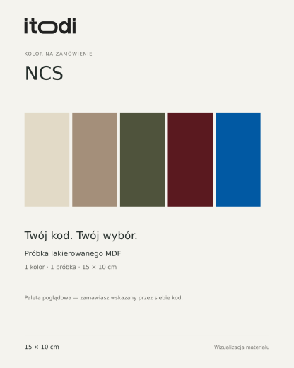 Próbka MDF lakierowanego – indywidualny kolor NCS 15 × 10 cm