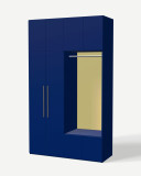 Wardrobe in Cobalt with shelves – made to measure Wardrobe in Cobalt with shelves – made to measure