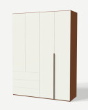 Wardrobe in Koral with hanging rails and shelves – made to measure Wardrobe in Koral with hanging rails and shelves – made to measure