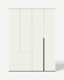 Wardrobe in Koral with hanging rails and shelves – made to measure Wardrobe in Koral with hanging rails and shelves – made to measure
