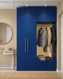 Wardrobe in Cobalt with shelves – made to measure Wardrobe in Cobalt with shelves – made to measure