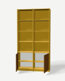 Bookcase in Ochre with full back panels – made to measure
