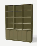 Bookcase in Reed Green with full back panels – made to measure