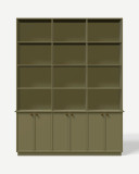 Bookcase in Reed Green with full back panels – made to measure