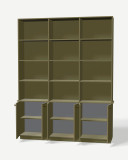 Bookcase in Reed Green with full back panels – made to measure