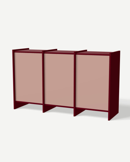 Sideboard in Burgund with doors – made to measure