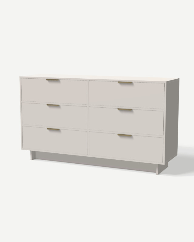 Sideboard in Szary jasny with drawers – made to measure
