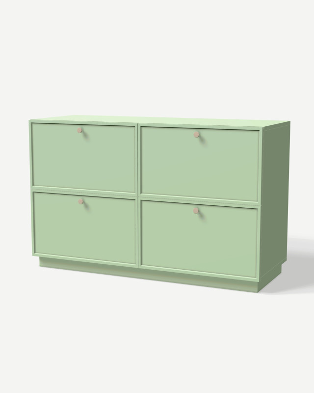 Komoda w kolorze Pastel Green z szufladami – mebel na wymiar