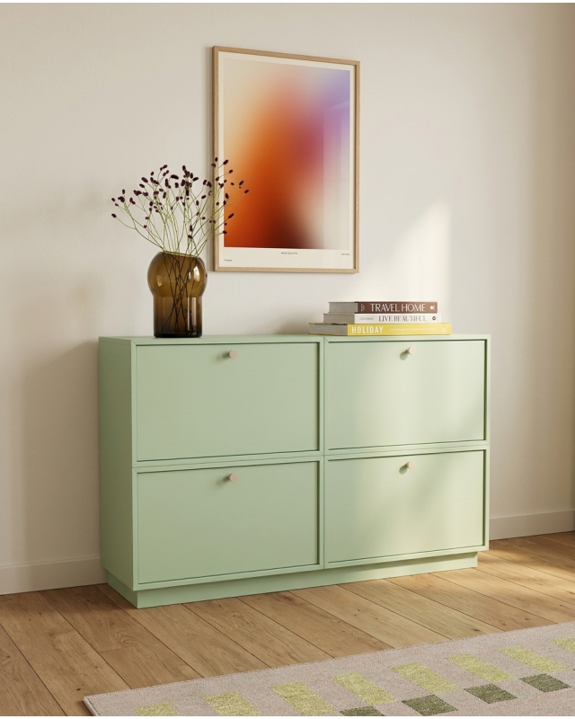 Sideboard in Pastel Green with drawers – made to measure