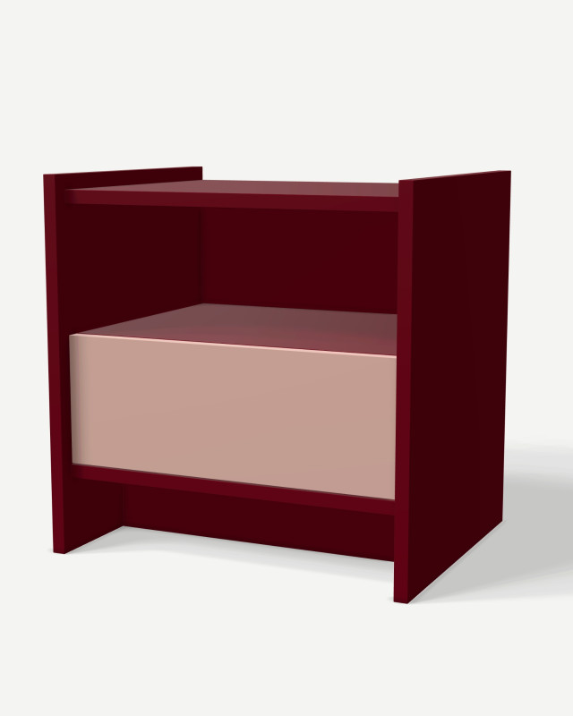 Sideboard in Burgund with drawers – made to measure