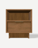 Bedside table in Dąb Casella brązowy decor with drawers – made to measure