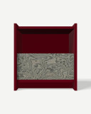 Bedside table in Burgund with drawers – made to measure