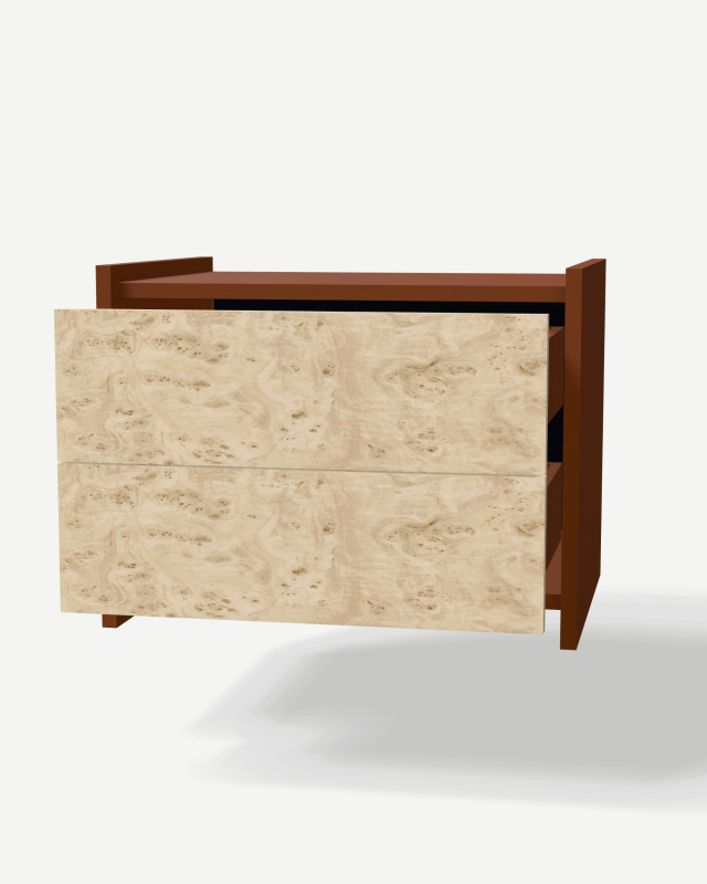 Szafka nocna w kolorze Ceglany Soft Grain V30 z szufladami – mebel na wymiar Szafka nocna w kolorze Ceglany Soft Grain V30 z szufladami – mebel na wymiar
