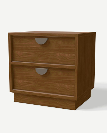 Bedside table in Orzech Lincoln decor with drawers – made to measure