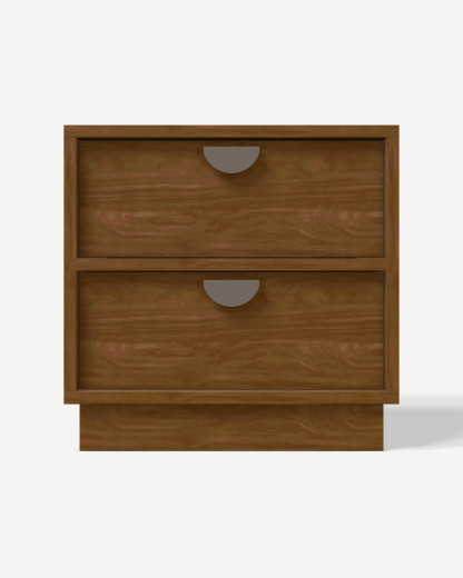 Bedside table in Orzech Lincoln decor with drawers – made to measure
