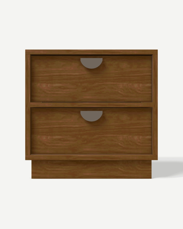 Bedside table in Orzech Lincoln decor with drawers – made to measure