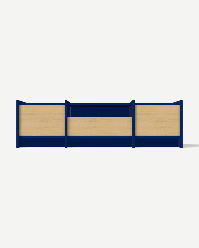 TV unit in Niebieski fajansowy with drawers and doors – made to measure