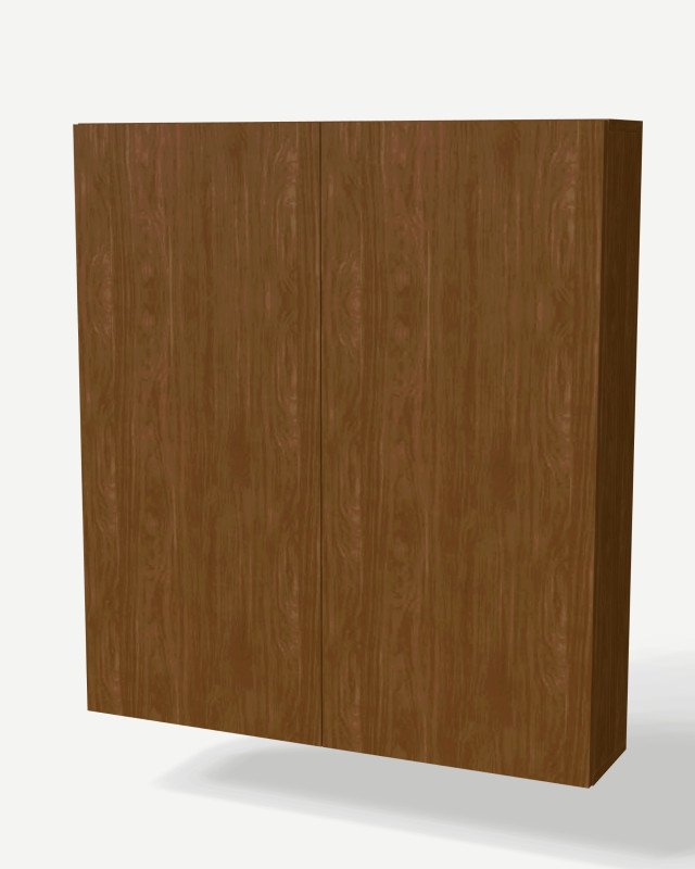 Bathroom vanity in Orzech Lincoln decor with doors – made to measure Bathroom vanity in Orzech Lincoln decor with doors – made to measure