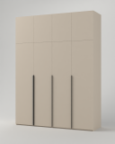 Wardrobe in Kaszmir with shelves – made to measure