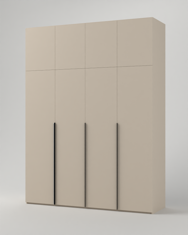 Wardrobe in Kaszmir with shelves – made to measure