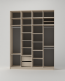 Wardrobe in Kaszmir with shelves – made to measure