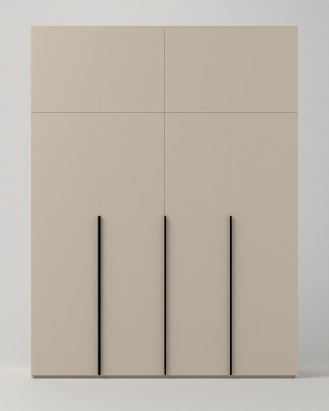Wardrobe in Kaszmir with shelves – made to measure