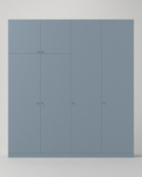 Wardrobe in Niebieski denim with shelves – made to measure