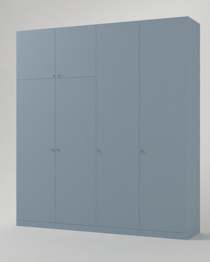 Szafa w kolorze Niebieski denim z półkami – mebel na wymiar