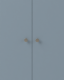 Wardrobe in Niebieski denim with shelves – made to measure