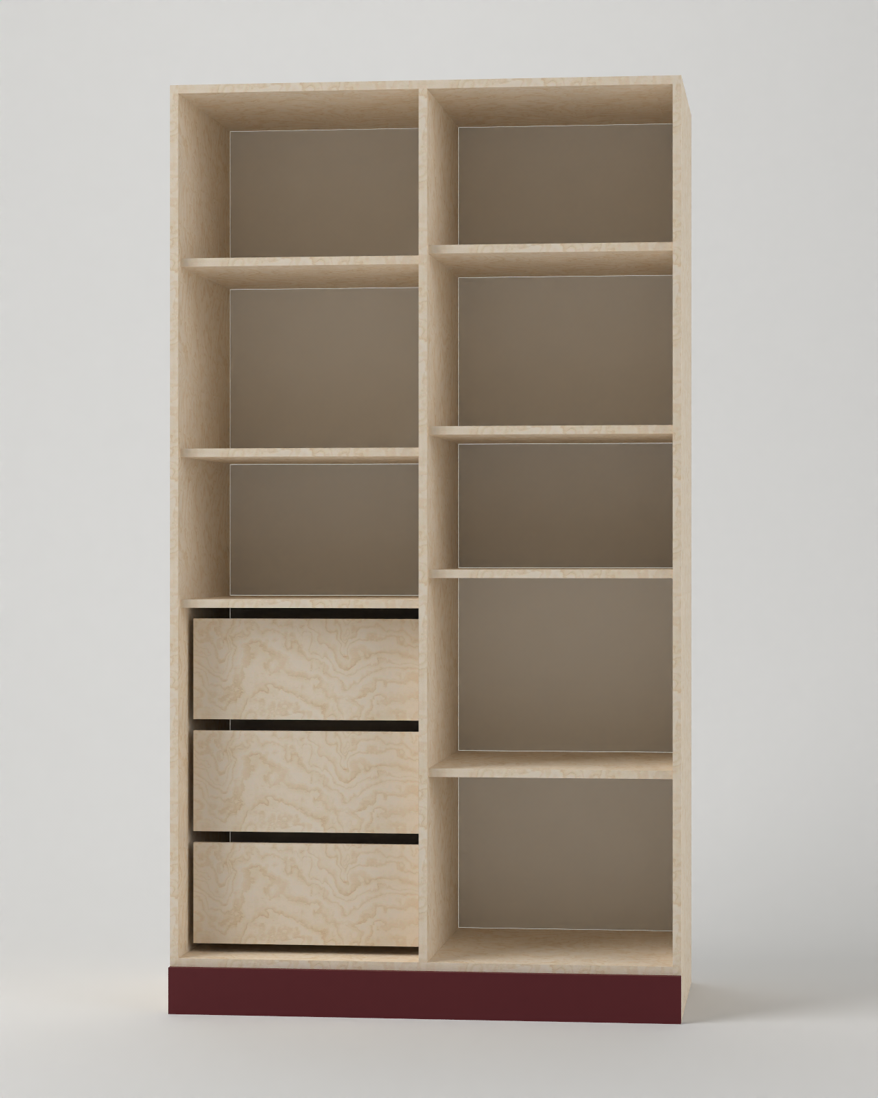 Szafa w dekorze Birch Plywood WOODECO z półkami – mebel na wymiar Szafa w dekorze Birch Plywood WOODECO z półkami – mebel na wymiar
