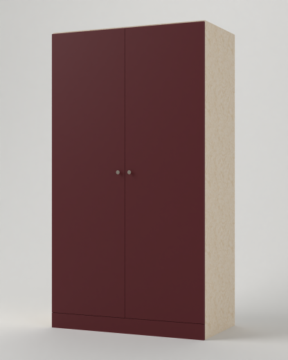 Wardrobe in Birch Plywood WOODECO decor with shelves – made to measure